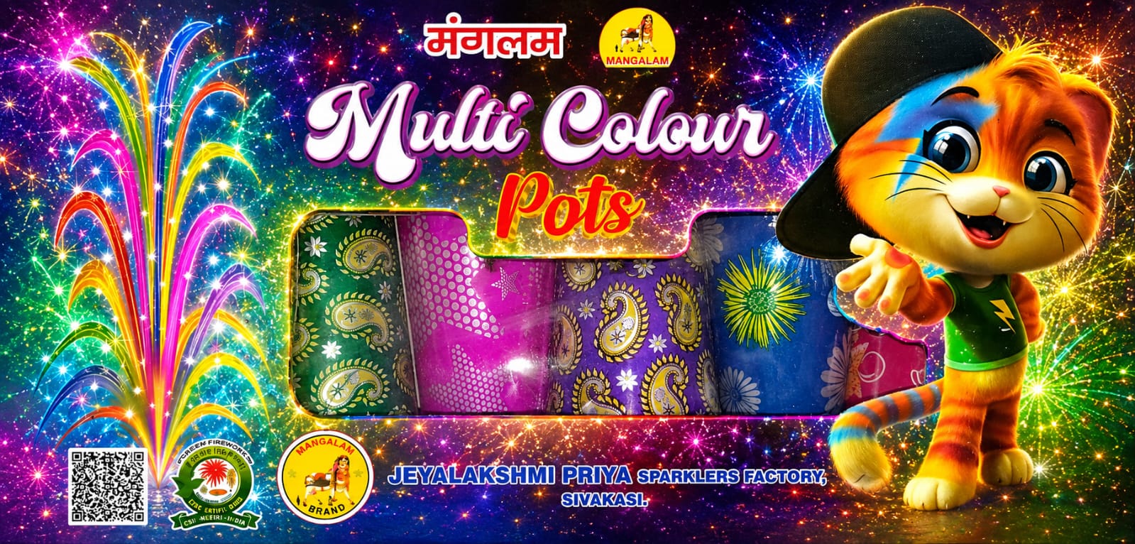 MULTI COLOUR POTS